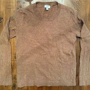 J. Crew Women's Camel Teddie Crewneck Sweater